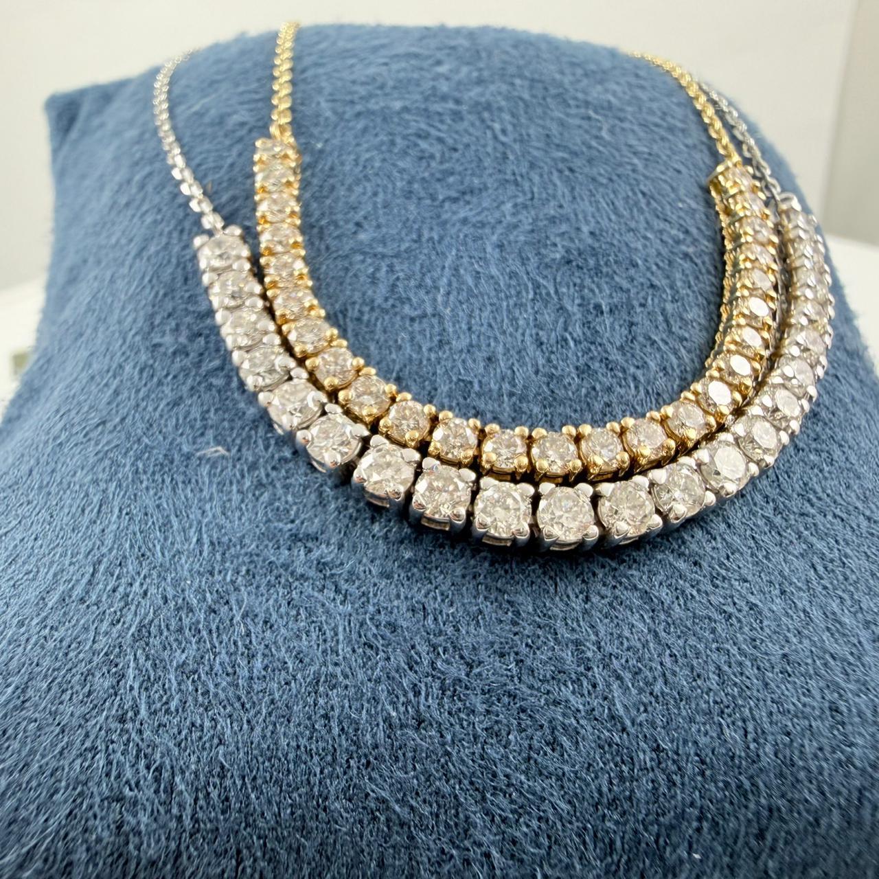 Collana con barretta di diamanti da 2,02 carati in oro giallo 14K in vendita 5