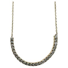2.02 Carat Diamond Bar Necklace in 14K Yellow Gold