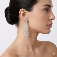 2.02 Carat Diamond White Gold Earrings