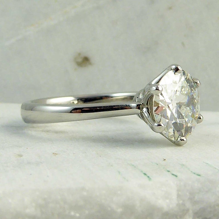 2.02 Carat Early Brilliant Cut Diamond Traditionally Set in a New ...