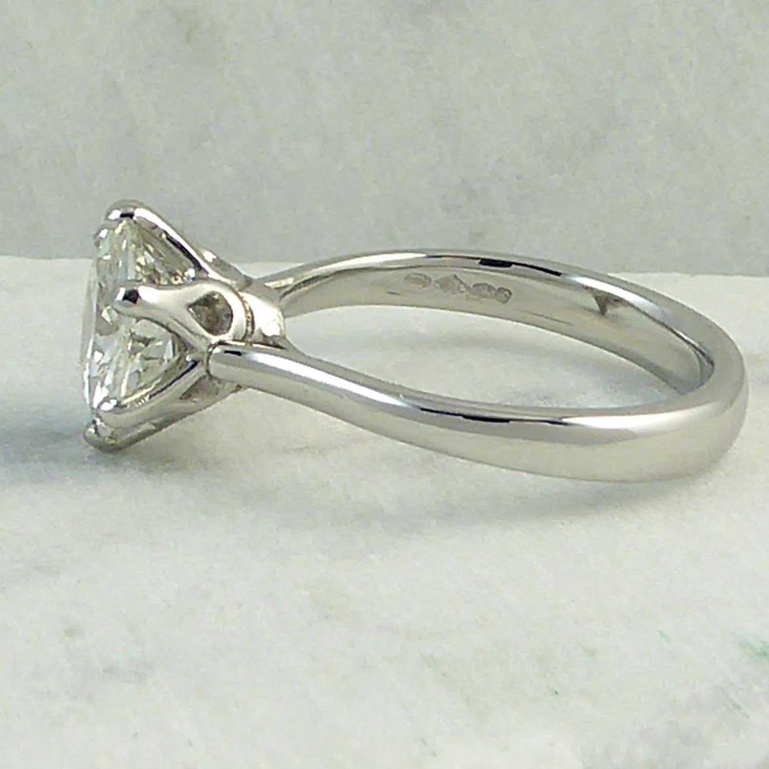 2.02 Carat Early Brilliant Cut Diamond Traditionally Set in a New Platinum Mount 3