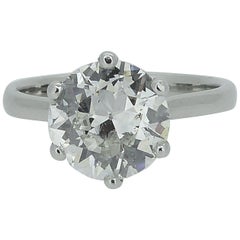 2.02 Carat Early Brilliant Cut Diamond Traditionally Set in a New Platinum Mount