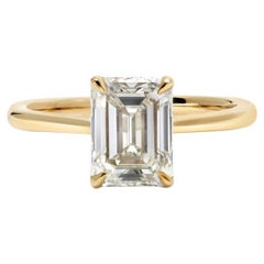 2.02 Carat Emerald-cut Statement  A Classic Statement  Diamond Ring