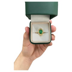 2.02 Carat Emerald Statement 18K White Gold A Classic Statement