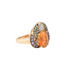 Sunita Nahata Ethiopian Opal 2.02ct. Fancy Ring in 14K Yellow Gold with Diamond.