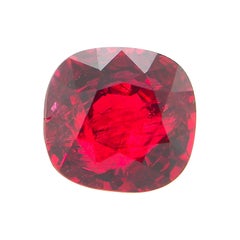 2.02 Carat GRS Certified Cushion-Cut Burma No Heat Vivid Red Spinel
