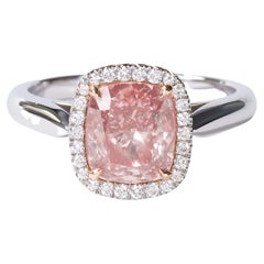 2.02 Carat Natural Color Pink Diamond Engagement Ring