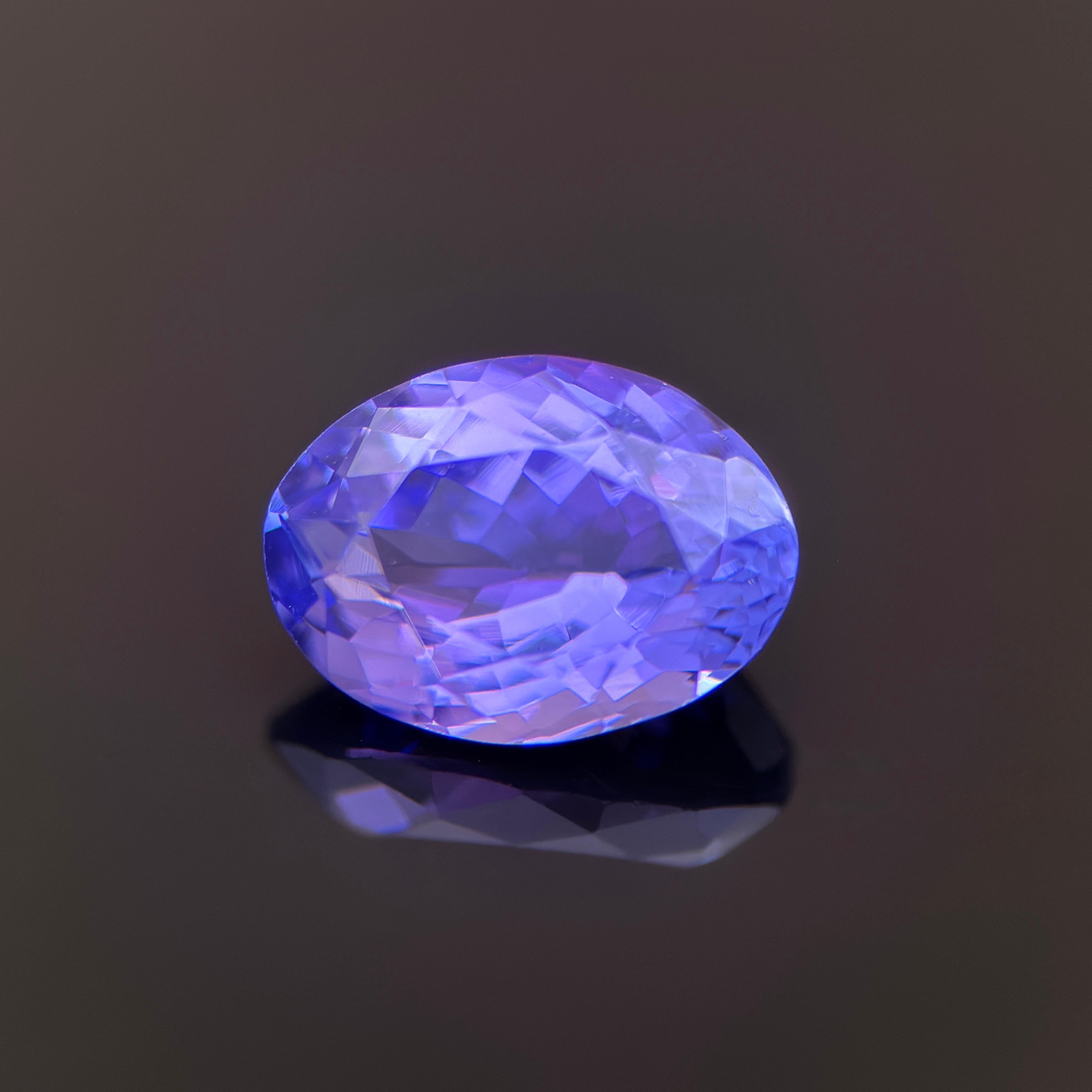 2,02-Karat Natürlicher Tansanit - Lebendiges Blau Violett Ovalschliff, Farbton für Damen oder Herren im Angebot
