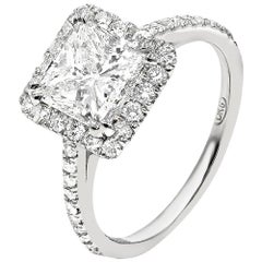 2.02 Carat Princess Cut Engagement Ring