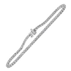 Roman Malakov Bracelet tennis en or blanc 14 carats avec diamants ronds de 2,02 carats