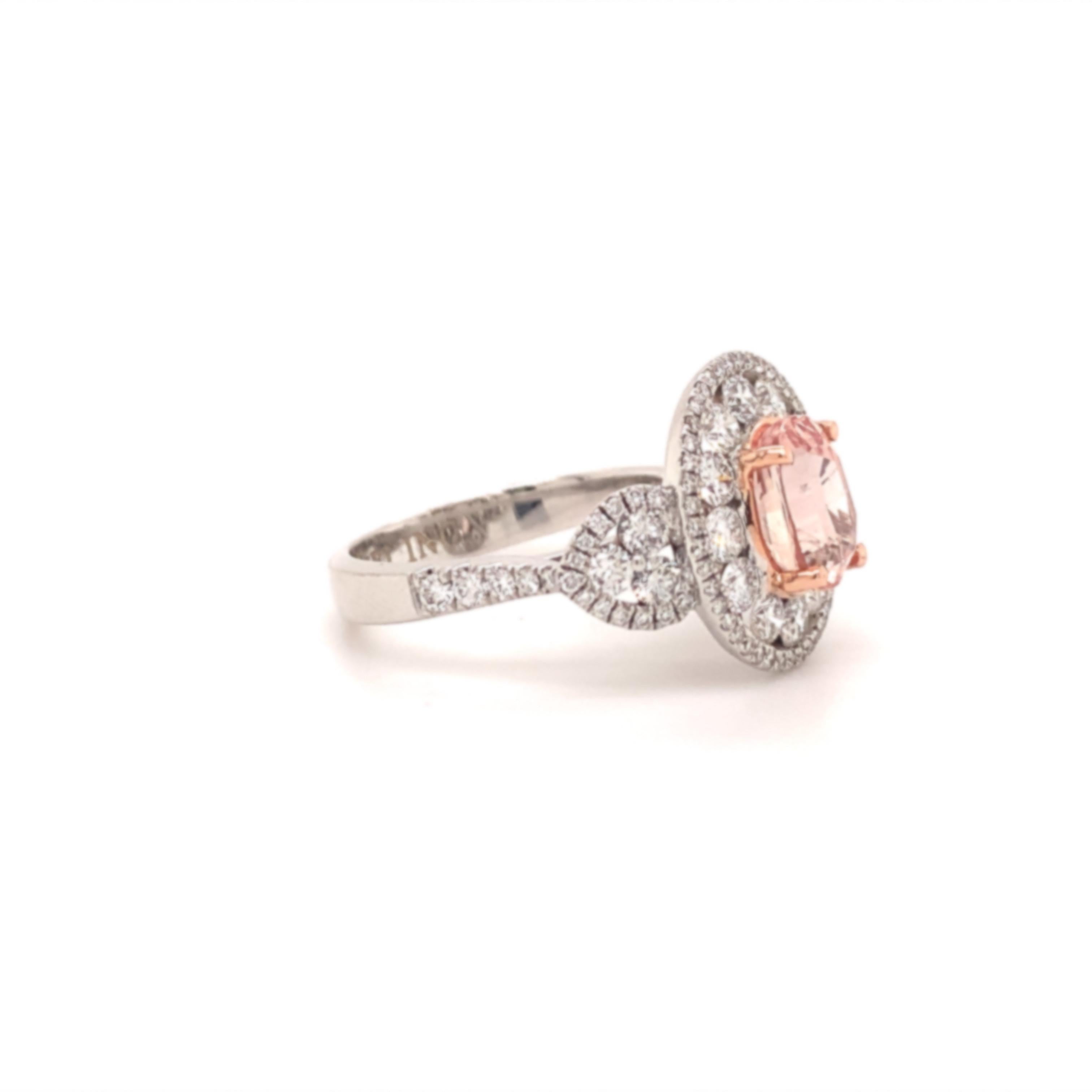 2,02 Karat unerhitzter Padparadscha Saphir Ring im Zustand „Neu“ in Richmond, BC