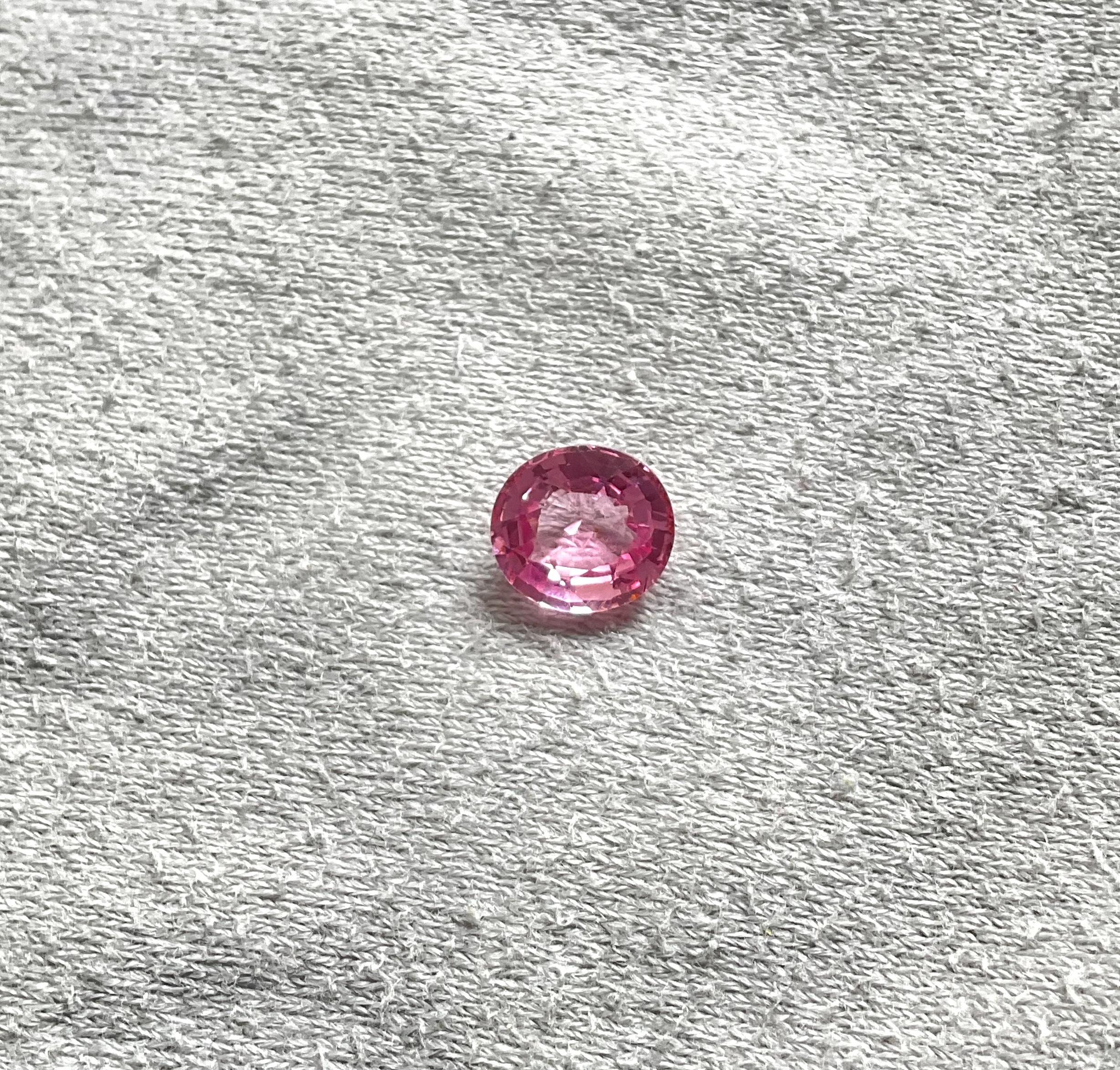 Oval Cut 2.02 Carats pinkish burmese spinel cut stone oval natural gemstone top quality   For Sale