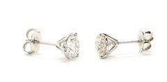 2.02 Carats Total Diamond Stud Earrings in Martinis