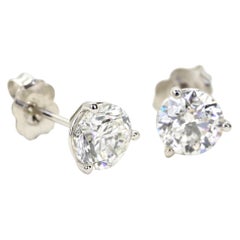 2.02 Carats Total Diamond Stud Earrings in Martinis