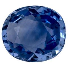 2.02 Karat Blauer Saphir Oval Loser Edelstein
