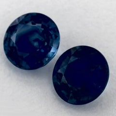 2.02 Karat Blauer runder Saphir, loser Edelstein