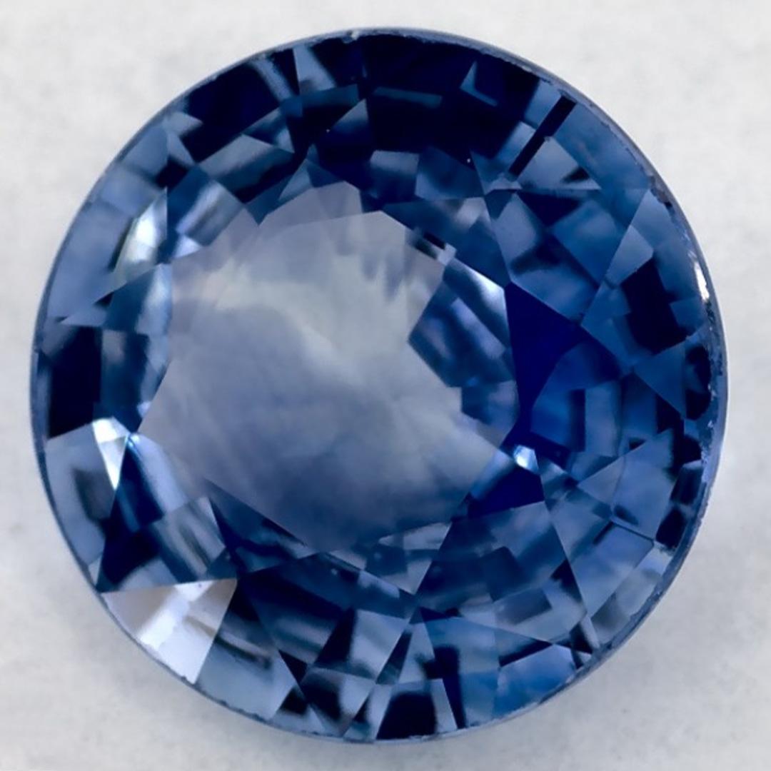 Taille ronde 2.02 Ct Blue Sapphire Round Loose Gemstone (pierre précieuse en vrac) en vente