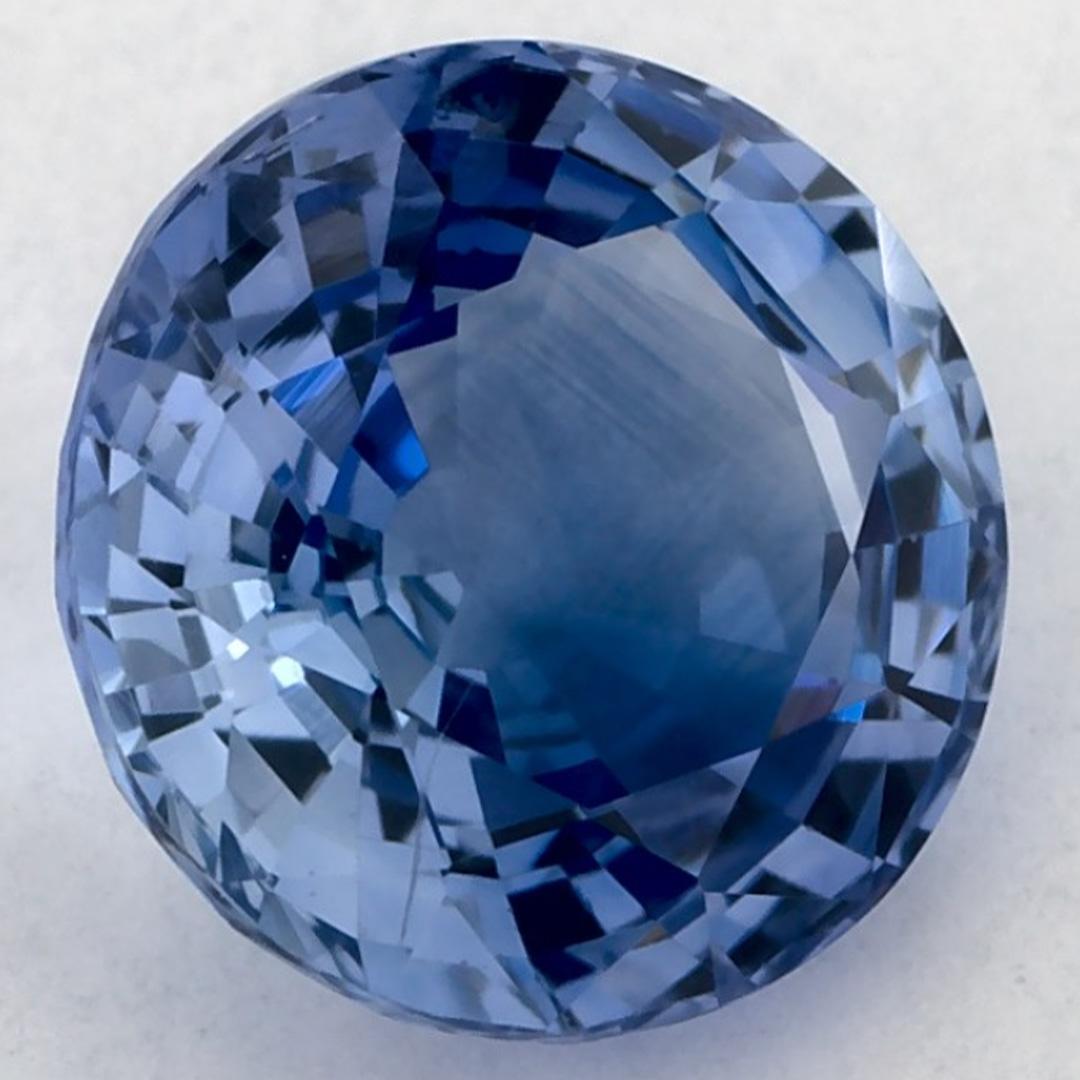 2.02 Karat Blauer runder Saphir, loser Edelstein (Rundschliff) im Angebot