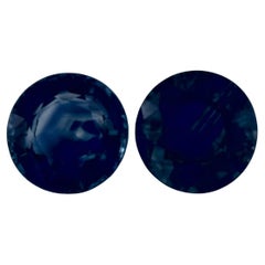 2.02 Ct Blue Sapphire Round Loose Gemstone