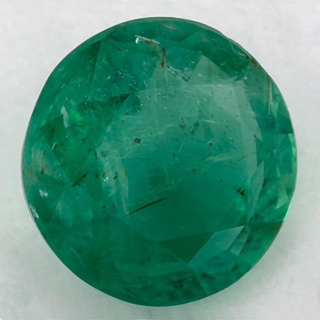 Round Cut 2.02 Ct Emerald Round Loose Gemstone For Sale
