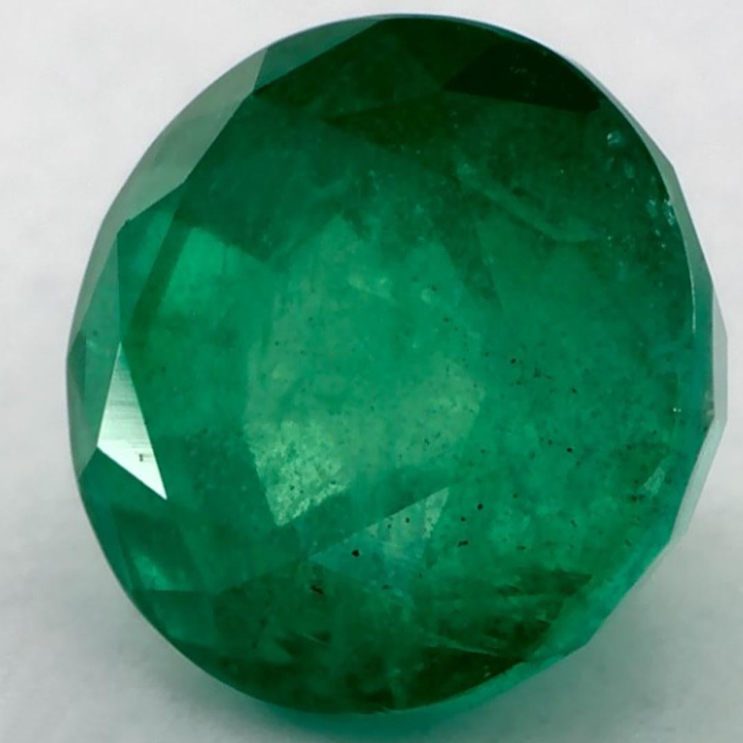 Taille ronde 2.02 Ct Emerald Round Loose Gemstone (pierre précieuse en vrac)