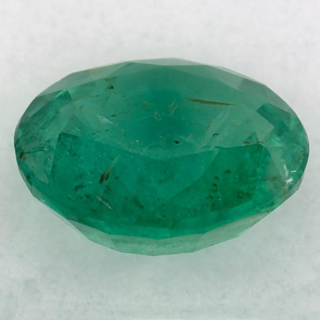 2.02 Ct Emerald Round Loose Gemstone In New Condition For Sale In Fort Lee, NJ