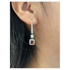 3.23 ct Fancy Deep Brown-Orange GIA Earrings