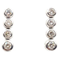 2.02 ct Round Dangle Diamond Earrings