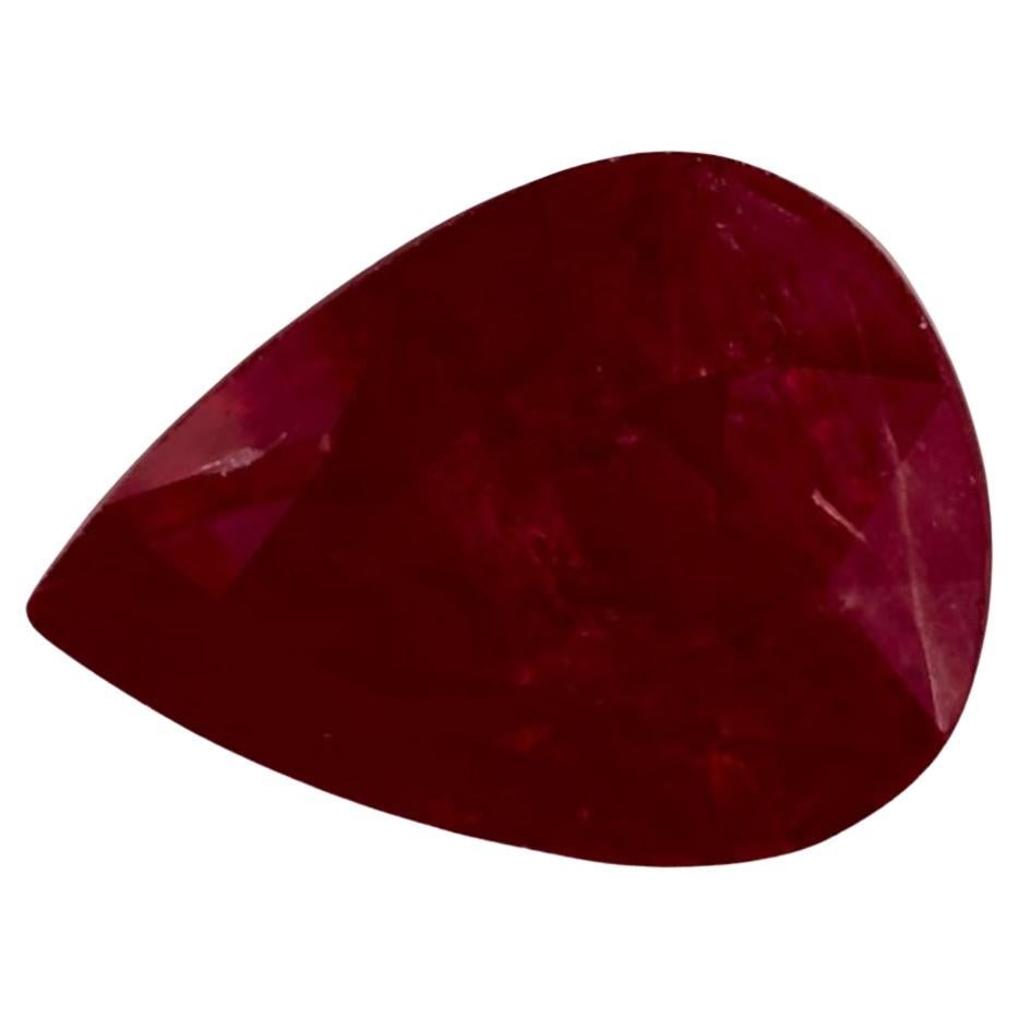 2.02 Ct Ruby Pear Loose Gemstone For Sale