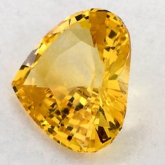 2.02 qt Zafiro Amarillo Corazón Gema Suelta