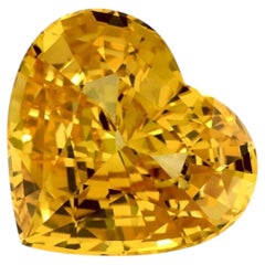 2.02 qt Zafiro Amarillo Corazón Gema Suelta