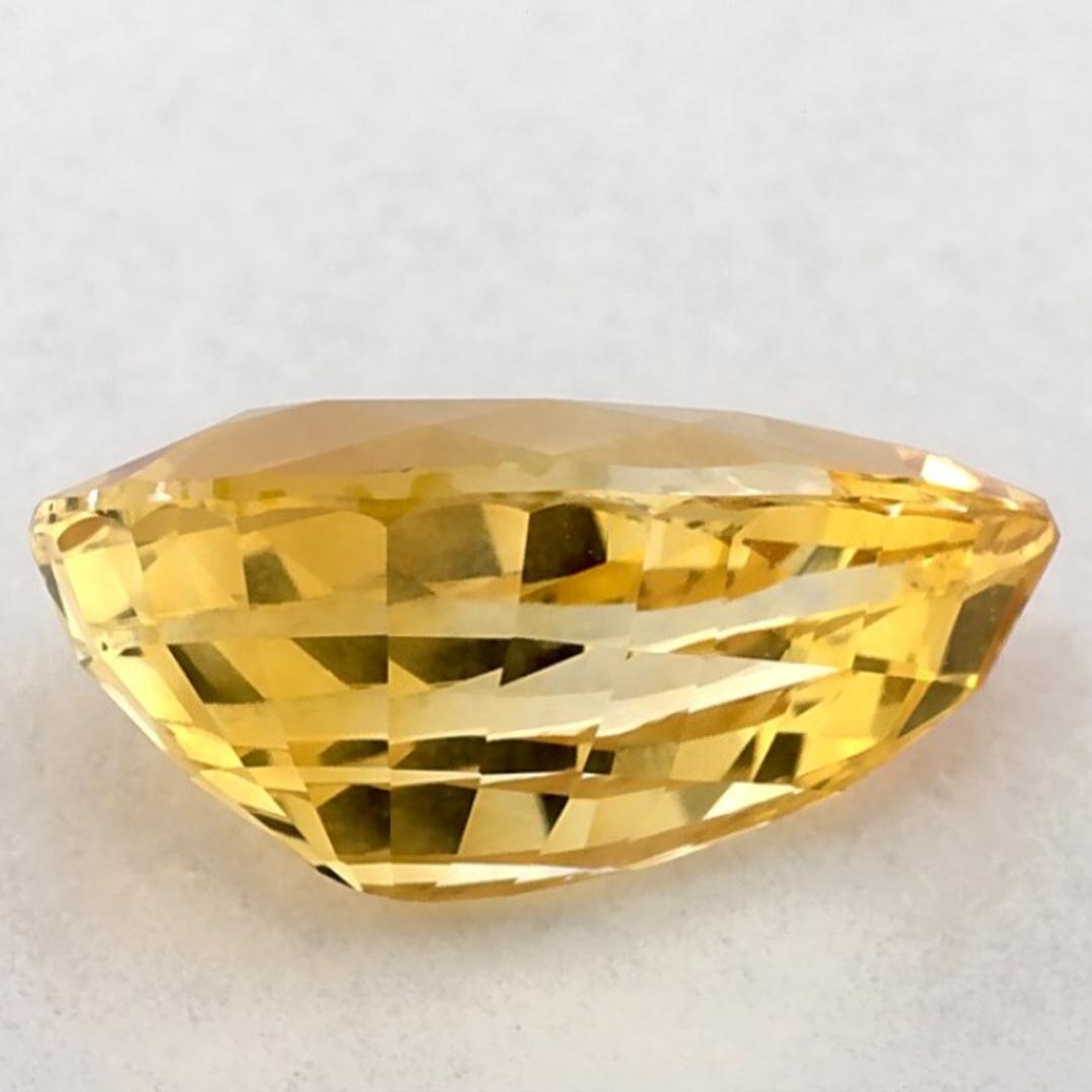 2.02 carati di zaffiro giallo a forma di pera sciolto In condizioni Nuovo in vendita a Fort Lee, NJ