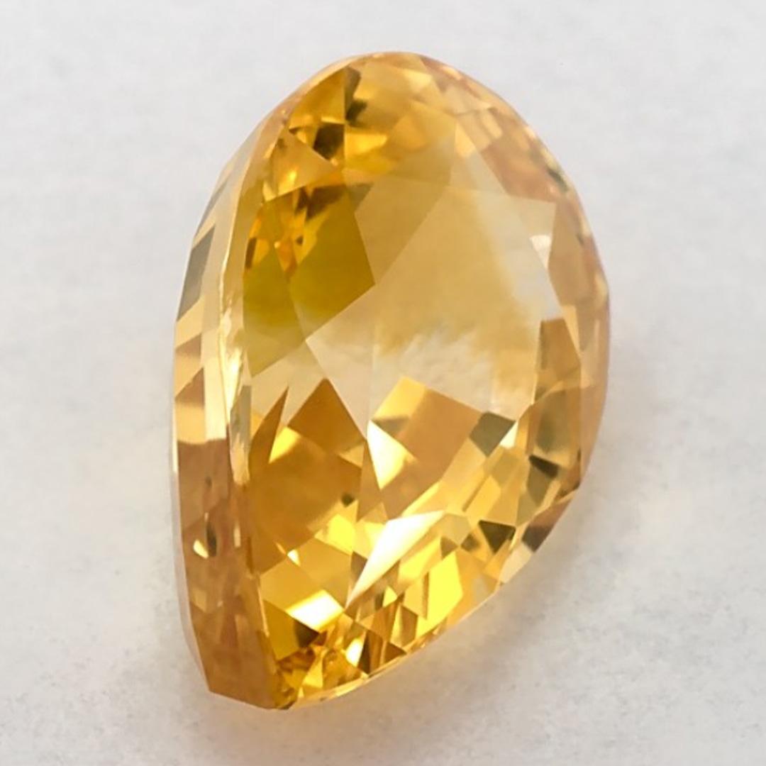 2.02 carati di zaffiro giallo a forma di pera sciolto in vendita 2