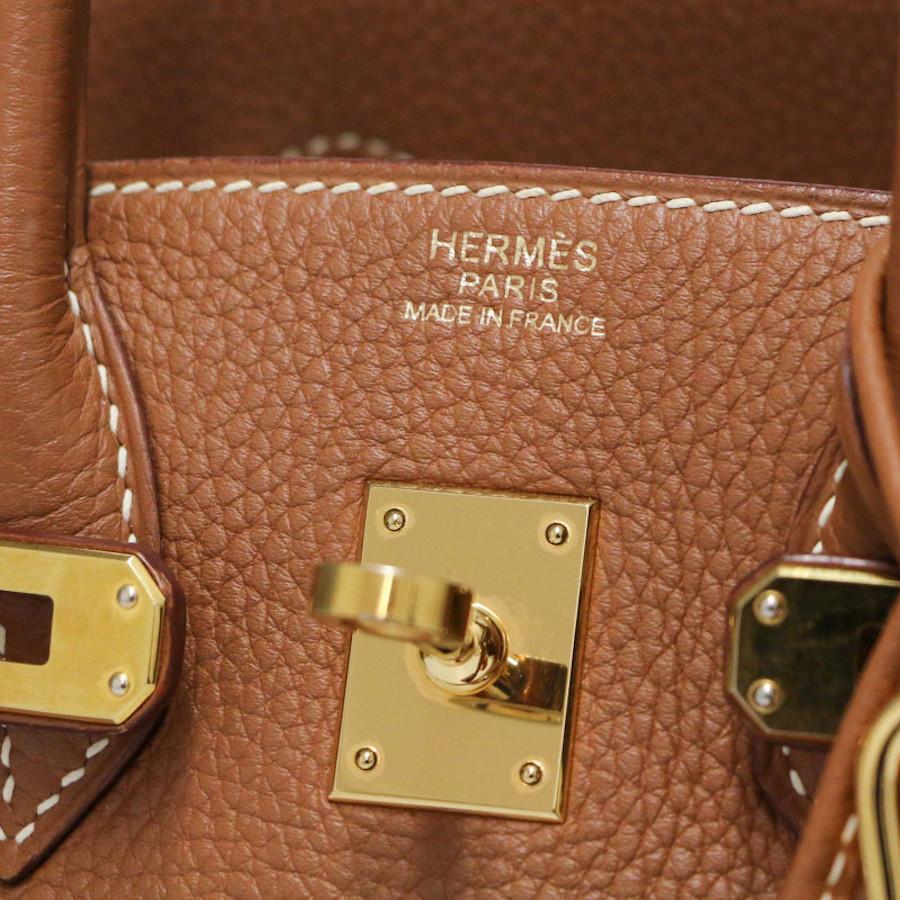 2020 Birkin 25 gold Togo leather For Sale 6