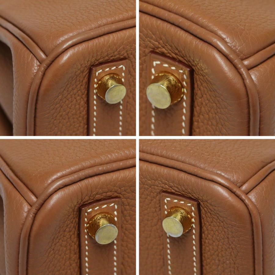 2020 Birkin 25 gold Togo leather For Sale 3