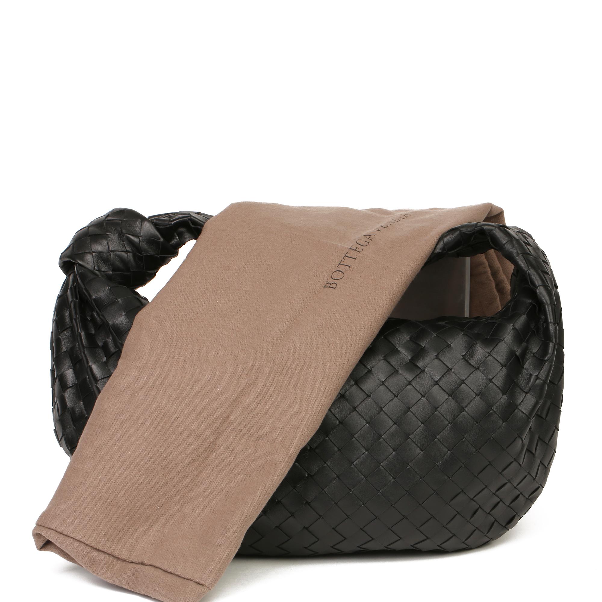2020 Bottega Veneta Black Intrecciato Woven Calfskin Leather The Small Jodie 4