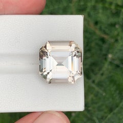 20.20 Carat Loose Light Golden Color Topaz Stone Asscher Cut Pakistan Gemstone