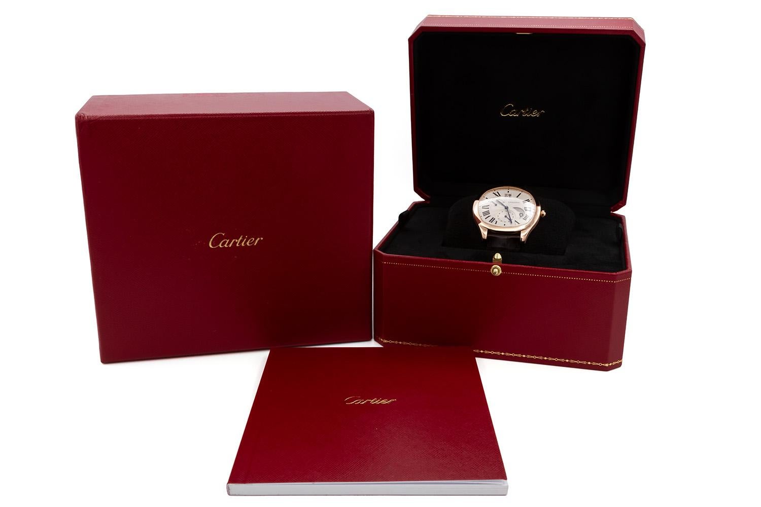 Cartier Drive De Retrograde Dual Time en or rose 18 carats jour/nu 2020 WGNM0005 BNP en vente 3