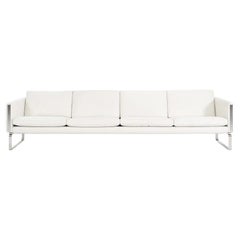 2020 CH104 Sofa by Hans Wegner for Carl Hansen in Steel & White Leather