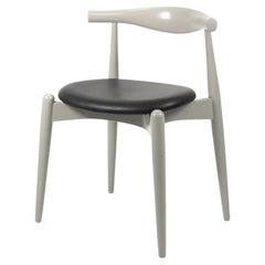 2020 CH20 Elbow Dining Chair by Hans Wegner for Carl Hansen in Grey w/ Leather