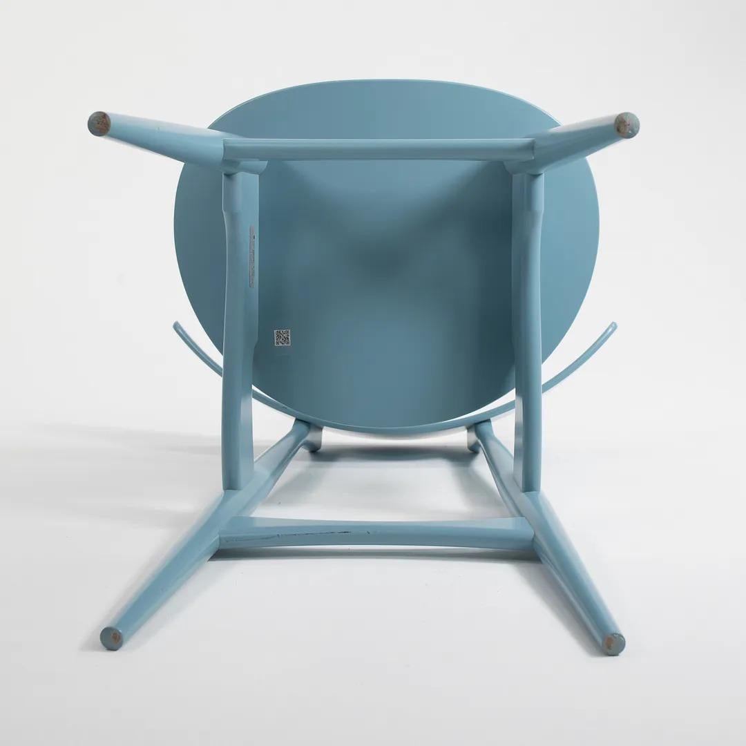 Chaise de salle à manger 2020 CH33T de Hans Wegner pour Carl Hansen en hêtre bleu en vente 3