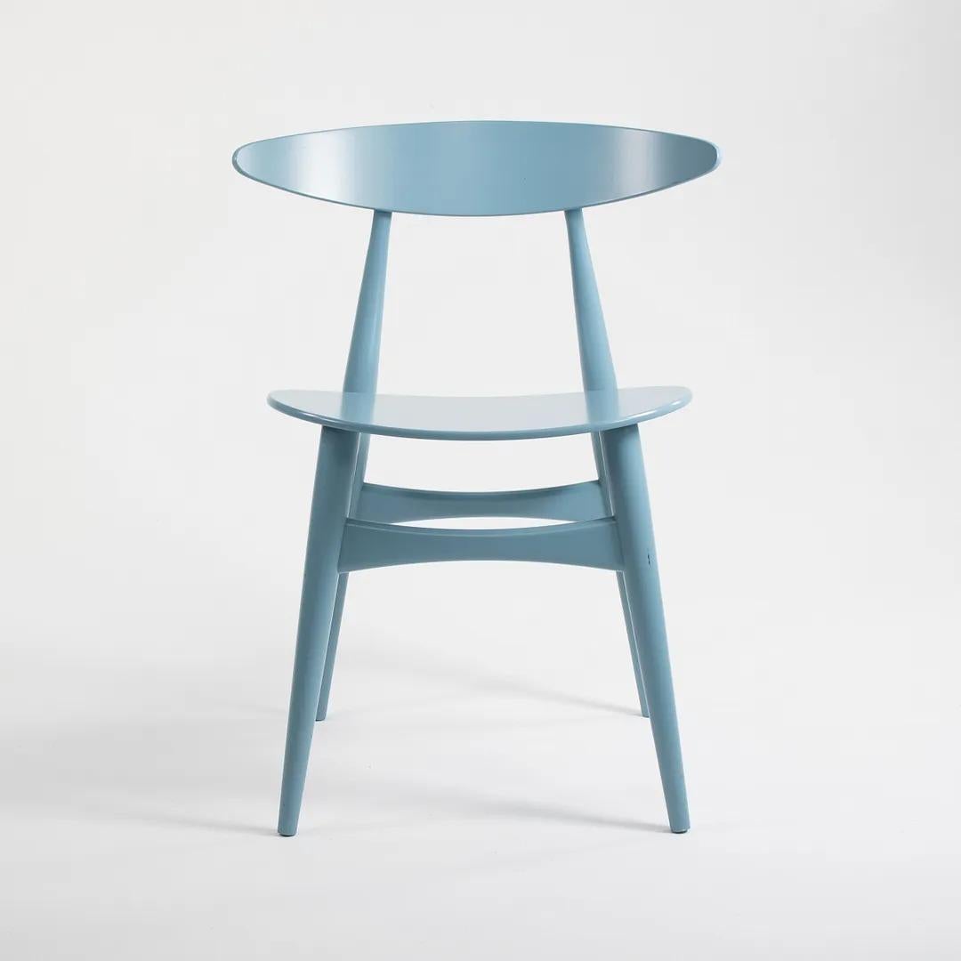 Hêtre Chaise de salle à manger 2020 CH33T de Hans Wegner pour Carl Hansen en hêtre bleu en vente