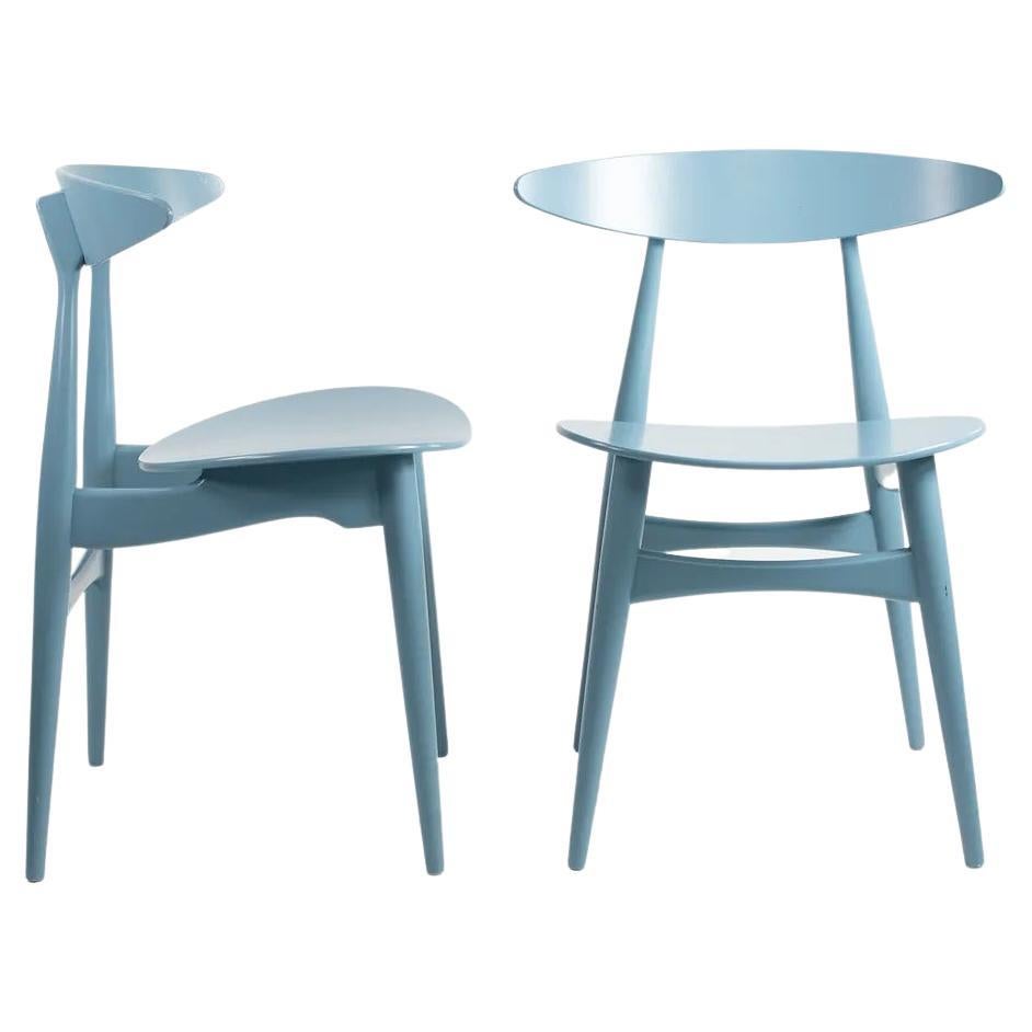 Esszimmerstuhl CH33T aus blauer Buche von Hans Wegner für Carl Hansen, 2020