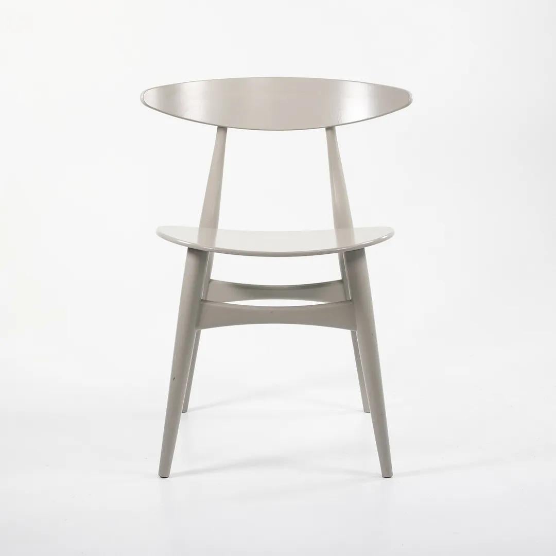 2020 CH33T Dining Chair by Hans Wegner for Carl Hansen in Silver Grey In Good Condition For Sale In Philadelphia, PA