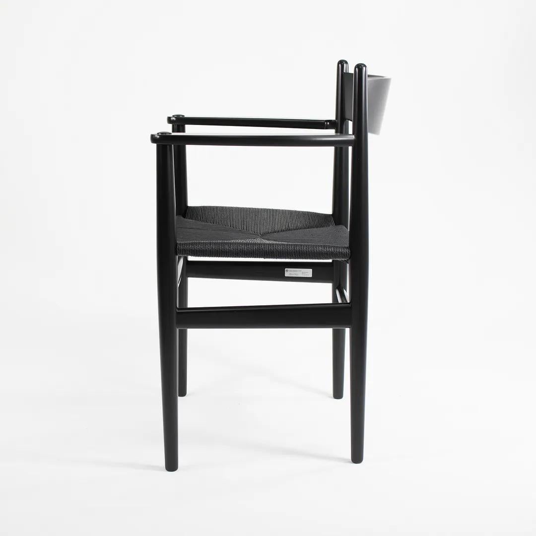 Danois 2020 CH37 Chaise de salle à manger par Hans Beeche pour Carl Hansen en hêtre et cordon de papier en vente
