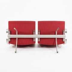 2020 CH402 Kastrup Two Seater Sofa by Hans Wegner for Carl Hansen in Red Fabric