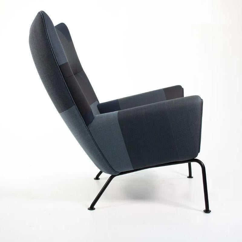 Danish 2020 CH445 Wing Lounge Chair by Hans Wegner for Carl Hansen in Patterned Fabric For Sale