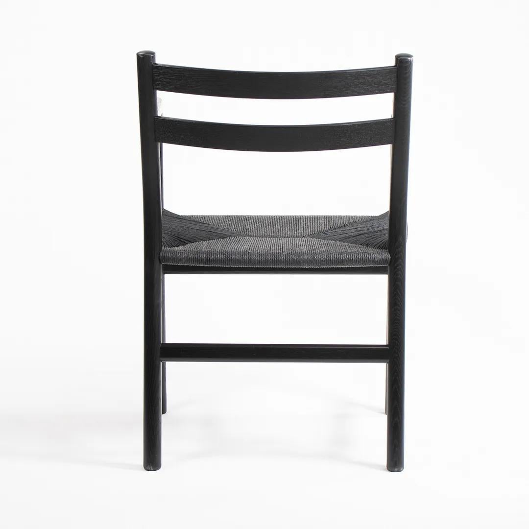 Contemporary 2020 CH46 Dining Chair by Hans Wegner for Carl Hansen Black Oak and Paper Cord For Sale