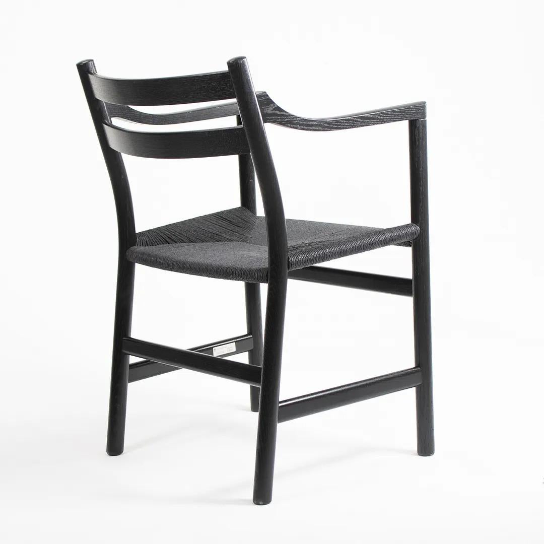 Papercord 2020 CH46 Dining Chair by Hans Wegner for Carl Hansen Black Oak and Paper Cord For Sale