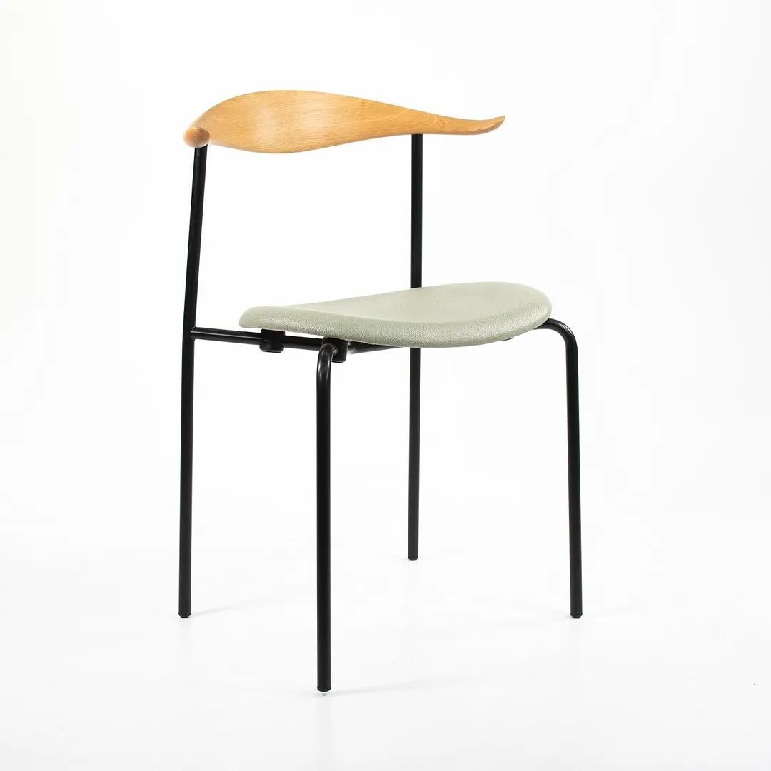 Scandinavian Modern 2020 CH88P Dining Chair by Hans Wegner for Carl Hansen in Oak & Shagreen Leather For Sale